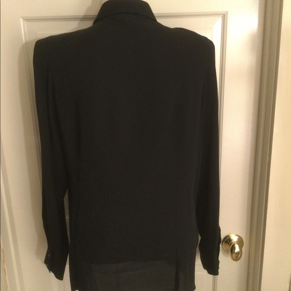 Worth Black Silk Crepe Blouse - Picture 5 of 10